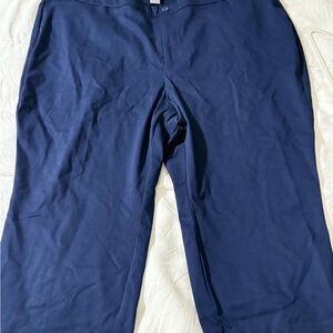 NWT Catherines Secret Slimmer Right Fit Pants Blue Sz 32W